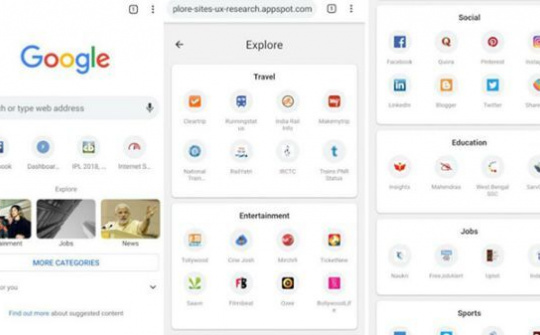 Giao diện người dùng Explore đang được Google thử nghiệm