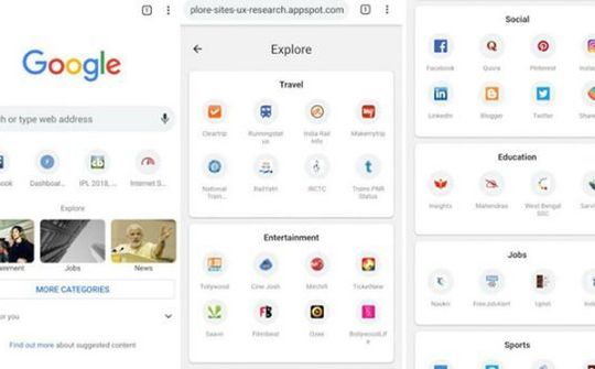 Giao diện người dùng Explore đang được Google thử nghiệm
