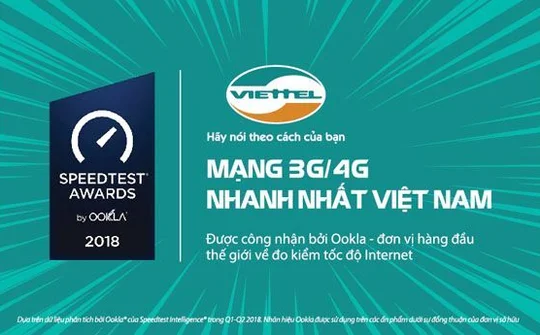 SpeedTest: Viettel là mạng di động nhanh nhất Việt Nam