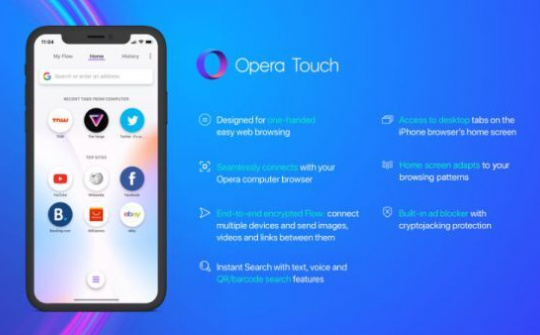 Opera Touch là trình duyệt hoàn hảo nhất trên mọi thiết bị iPhone