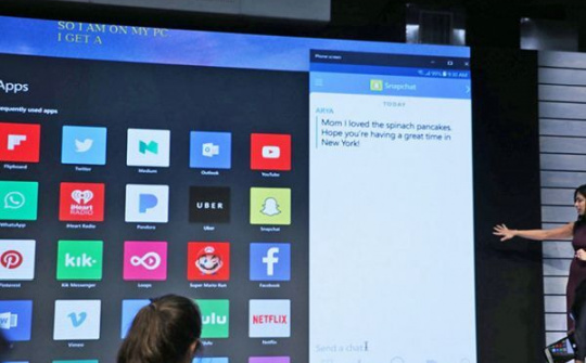 Windows 10 sẽ sớm phản chiếu màn hình điện thoại Android lên PC