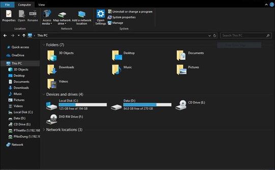 [Thủ thuật] Kích hoạt Dark mode cho File Explorer trên Windows 10