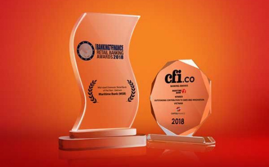 Maritime Bank liên tiếp nhận 2 giải thưởng quốc tế