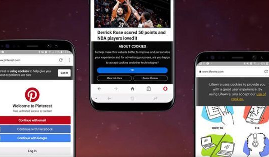 Opera 48 cho Android chặn hộp thoại cookie, thanh toán dễ dàng hơn