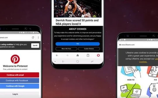 Opera 48 cho Android chặn hộp thoại cookie, thanh toán dễ dàng hơn