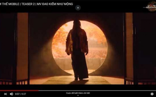 Hồ Quang Hiếu vào vai "kiếm khách cô độc" với ca khúc của Kiếm Thế mobile