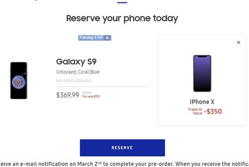Samsung mua lại iPhone X với giá 350 USD