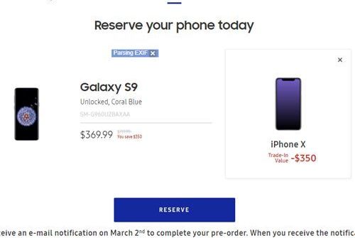 Samsung mua lại iPhone X với giá 350 USD