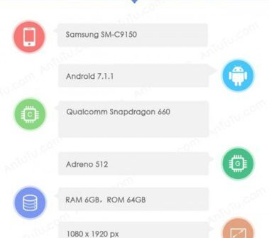 Cấu hình Galaxy C10 Plus đã được tiết lộ trên website của Antutu