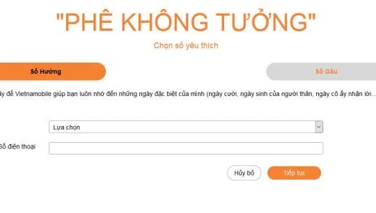 Vietnamobile ra mắt dịch vụ chọn số đẹp trực tuyến