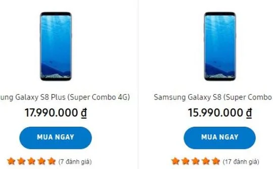 Bộ đôi Galaxy S8/S8 Plus giảm giá sốc lên tới 2,5 triệu đồng