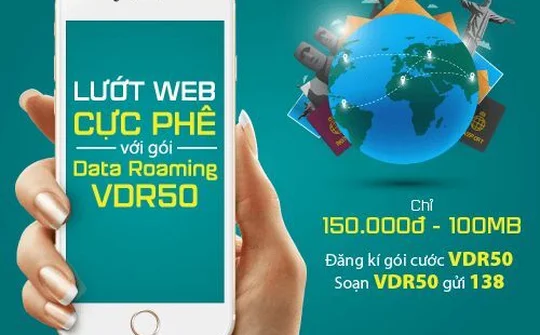 Viettel tung gói VDR50, 100MB data roaming dùng trong 7 ngày