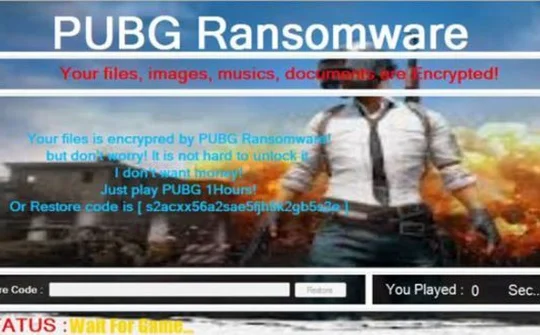 Xuất hiện ransomware ép nạn nhân... chơi game