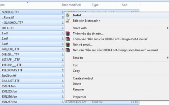 [Thủ thuật] Tải và cài đặt 10.000 font chữ đã việt hóa