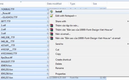 [Thủ thuật] Tải và cài đặt 10.000 font chữ đã việt hóa