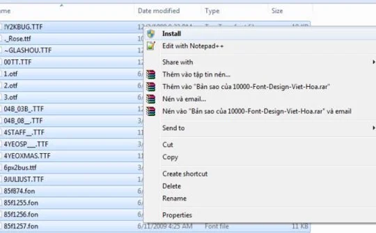 [Thủ thuật] Tải và cài đặt 10.000 font chữ đã việt hóa