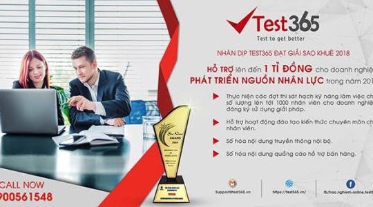 Test365 tài trợ doanh nghiệp Việt Nam phát triển nguồn nhân lực trong năm 2018