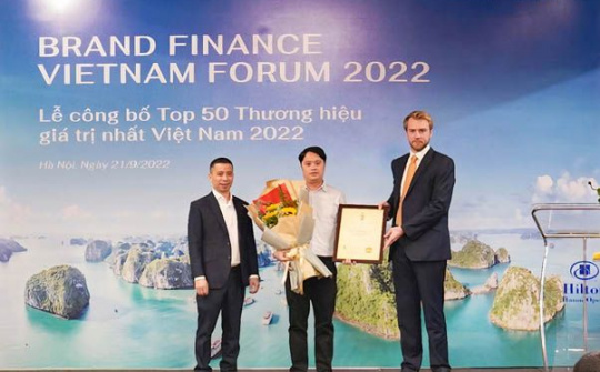Lần thứ 4 liên tiếp, VNPT đứng thứ 2 top 50 thương hiệu giá trị nhất Việt Nam
