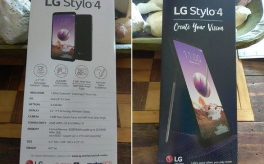 LG Stylo 4 rò rỉ loạt thông số hấp dẫn