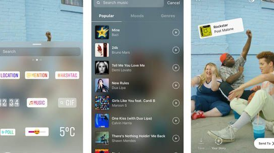 Instagram thêm tính năng chèn nhạc vào Story