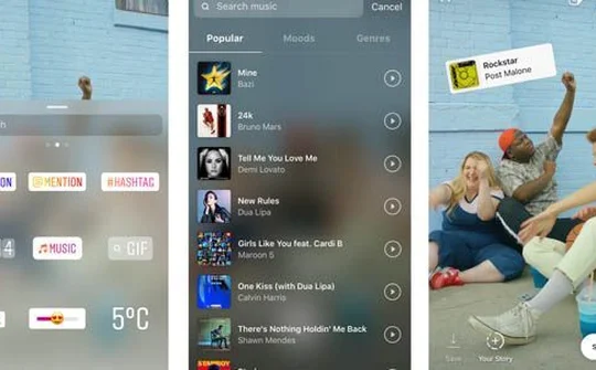 Instagram thêm tính năng chèn nhạc vào Story