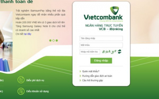 Ngừng cung cấp dịch vụ VCB-iB@nking trên hệ điều hành phiên bản cũ