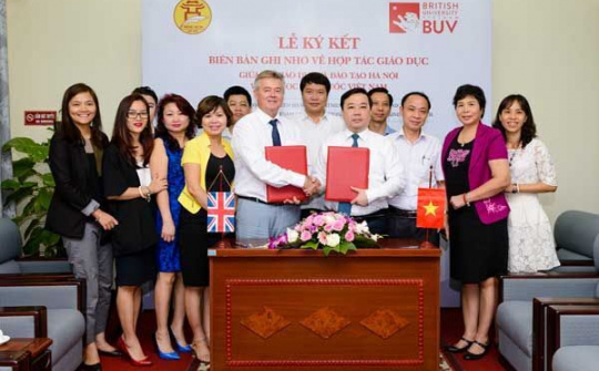 Sở GD&ĐT Hà Nội ký MOU về hợp tác đào tạo với ĐH Anh Quốc VN