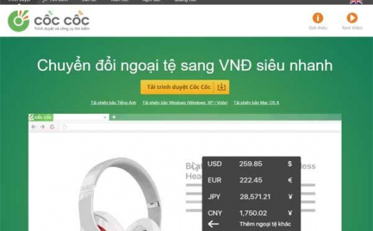 Cốc Cốc ra tính năng giúp người dùng "quy đổi nhoay nhoáy" khi mua hàng trực tuyến