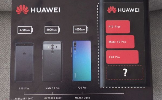 Huawei Mate 20 Pro trang bị thỏi pin lên tới 4.200 mAh?