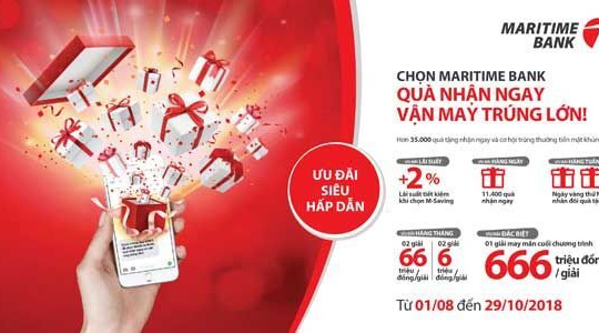 Maritime Bank mừng sinh nhật lần thứ 27 với chương trình ưu đãi "khủng"