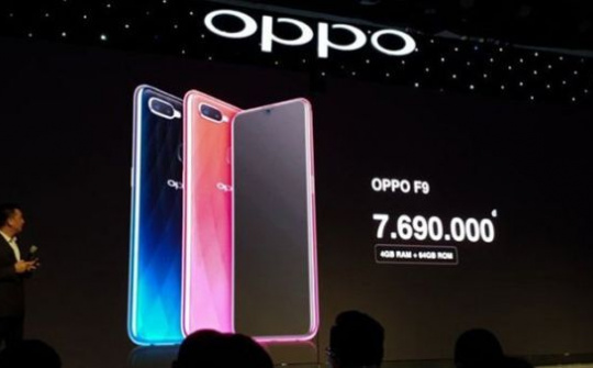 Oppo F9 chuẩn bị lên kệ tại Việt Nam, giá 7,69 triệu đồng
