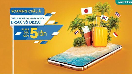 Viettel giảm 5 lần cước Data Roaming tới 5 nước châu Á dịp nghỉ lễ