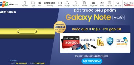 Galaxy Note 9 giá từ 25 đến 30 triệu đồng tại thị trường Việt Nam