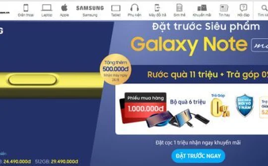 Galaxy Note 9 giá từ 25 đến 30 triệu đồng tại thị trường Việt Nam
