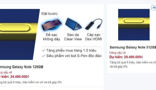 Galaxy Note 9 gây sốc với giá gần 30 triệu đồng