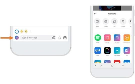 Skype mobile vừa được tích hợp thêm tính năng Spotify Add-in