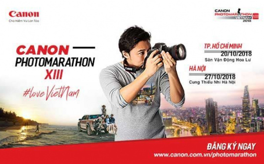 Canon Photomarathon 2018 sẽ diễn ra cuối tháng 10 với thông điệp "Sống với điều mình yêu"