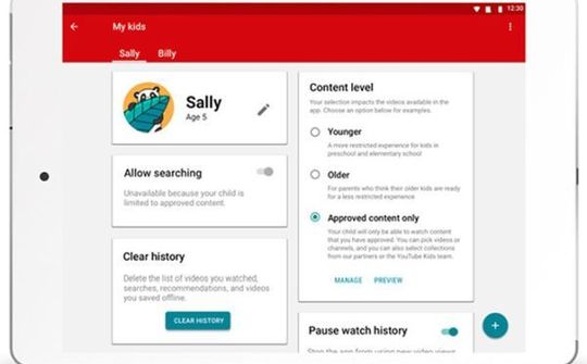 Google cung cấp công cụ quản lý mới cho YouTube for Kids