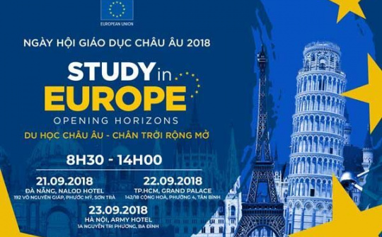 Chuỗi sự kiện “Ngày hội Giáo dục Châu Âu 2018” sẽ diễn ra từ 21-23/9