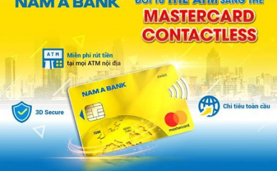 Nam A Bank phát hành thẻ ghi nợ Mastercard Contactless