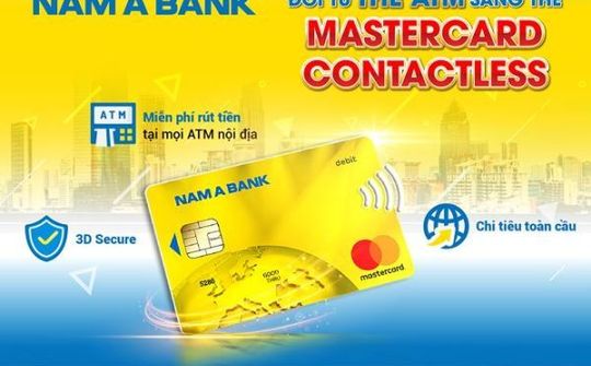 Nam A Bank phát hành thẻ ghi nợ Mastercard Contactless