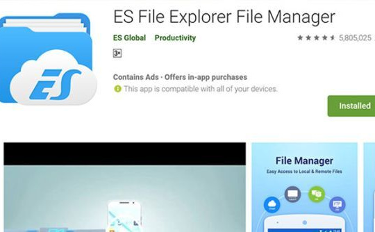 Ứng dụng quản lý tập tin ES File Explorer gặp lỗi lộ dữ liệu