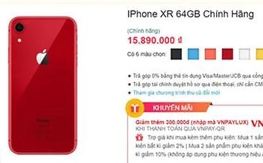 iPhone XR giảm giá mạnh tại Việt Nam