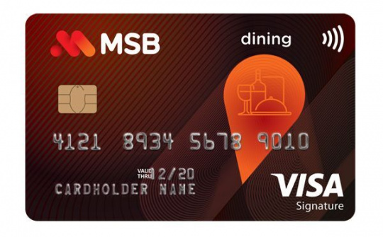 MSB tặng Gói ẩm thực 5 triệu đồng cho chủ thẻ Visa Signature Dining