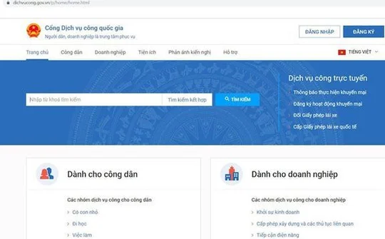Năm 2020 nộp tiền phạt vi phạm giao thông qua dịch vụ công trực tuyến
