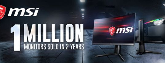 Màn hình MSI cán mốc 1 triệu chiếc được bán ra sau 2 năm ra mắt thị trường