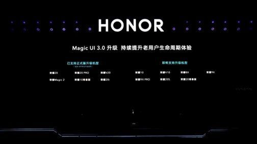 Honor tiết lộ một danh sách smartphone được cập nhật Magic UI 3.0