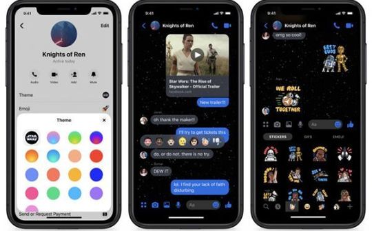 Facebook Messenger thêm chủ đề tối Star Wars