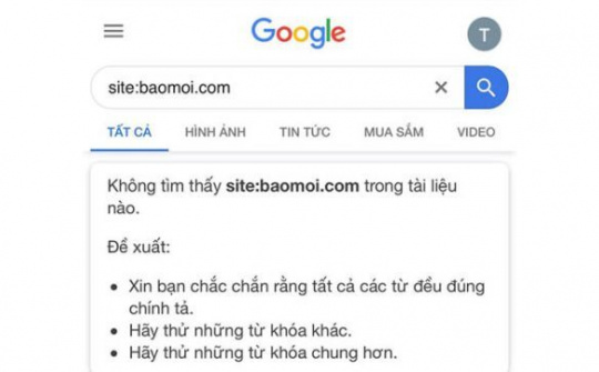Báo Mới bị Google loại bỏ khỏi kết quả tìm kiếm