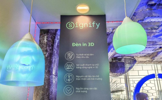 Công nghệ đèn in 3D của Signify thân thiện với môi trường